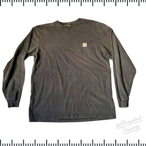 Carhartt [Large Tall] - Original Fit - Long Sleeve Men’s T-Shirt - Dark Grey